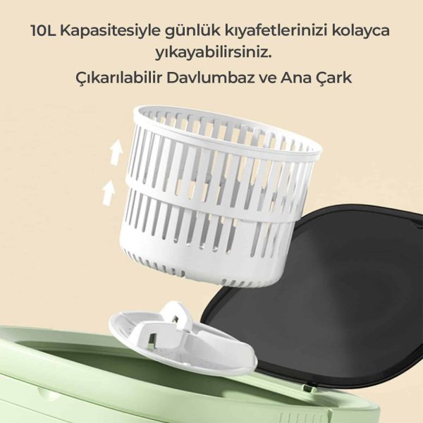robo katlanir camasir makinesi 10 litre