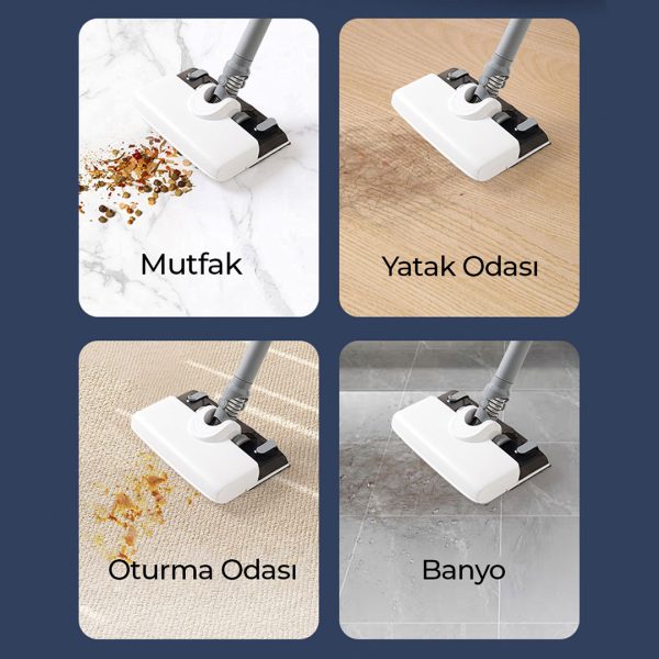 robo islak Kuru sarjli tobasiz dikey supurge 10
