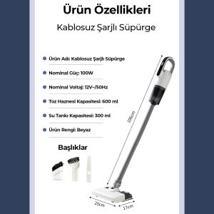 robo islak Kuru sarjli tobasiz dikey supurge 11