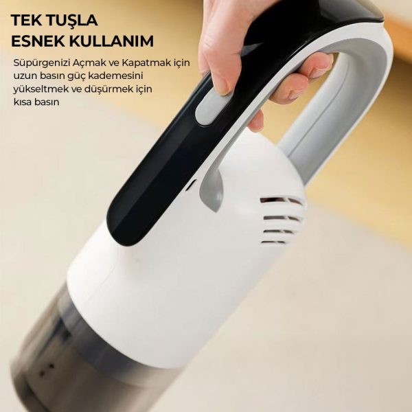 robo islak Kuru sarjli tobasiz dikey supurge 4