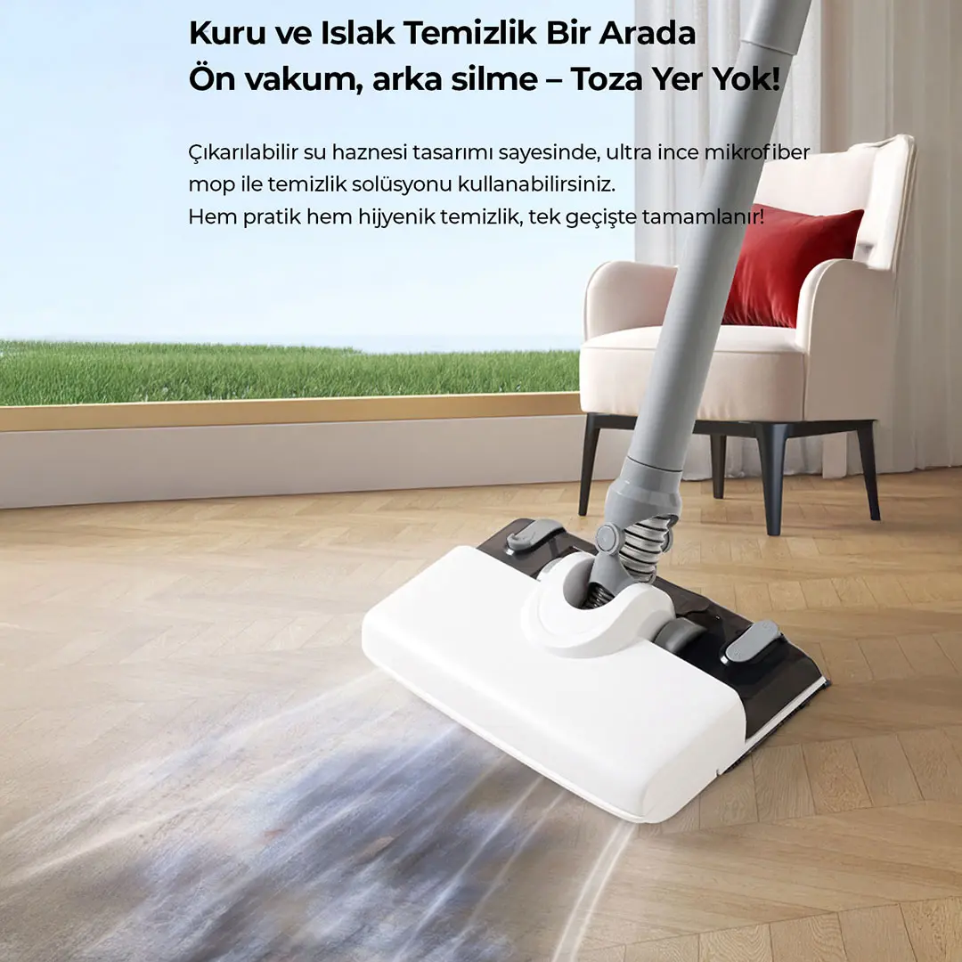 dm20素子白1ユニ白2黒1BS1 robo Islak Kuru Şarjlı Dikey Süpürge - Robo Türkiye