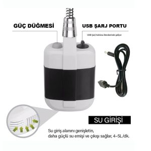 robo sarjli tasinabilir kamp bahce outdoor portatif dus