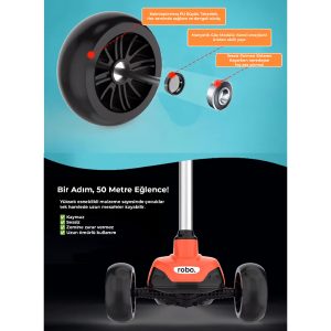 robo 3 tekerlekli elektrikli cocuk scooter 9