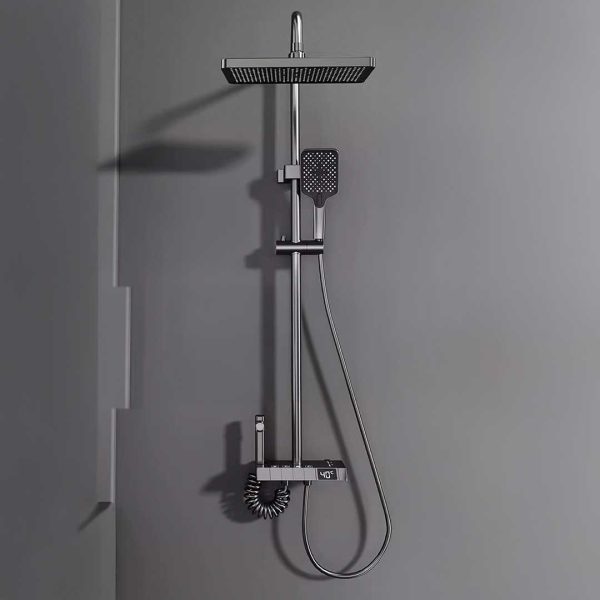 robo dijital led gostergeli piyano tuslu termostatik banyo batarya dus sistemi bakir ve pirinc ic govde 8 1