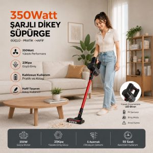 Hiking HD 12 Şarjlı Dikey Süpürge