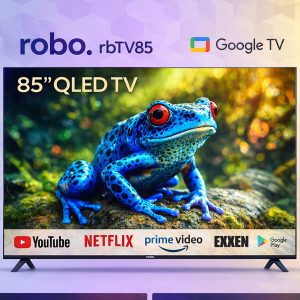 robo 85 inç 215 Ekran 4K Ultra HD Uydu Alıcılı Smart QLED Google TV