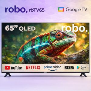 robo 65 inç 165 Ekran 4K Ultra HD Uydu Alıcılı Smart QLED Google TV