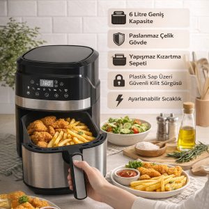 robo Hiking Serisi HAF-503 6 Litre Airfryer
