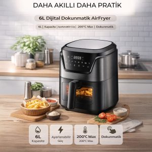 robo Hiking Serisi HAF-502 6 Litre Airfryer