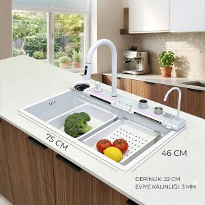 robo Dijital Akıllı Eviye Seti - Beyaz