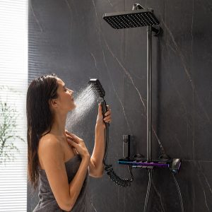 robo Led Ambiyans Işıklı Termostatik Akıllı Duş Sistemi - RB01