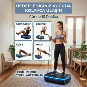 robo Vibrofitto PRO Titreşimli Egzersiz Aleti Ambiyans Led Işıklı Ultra Güçlü