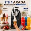 robo 2'si Bir Arada Dondurma ve Slush (buzlaş) Makinesi