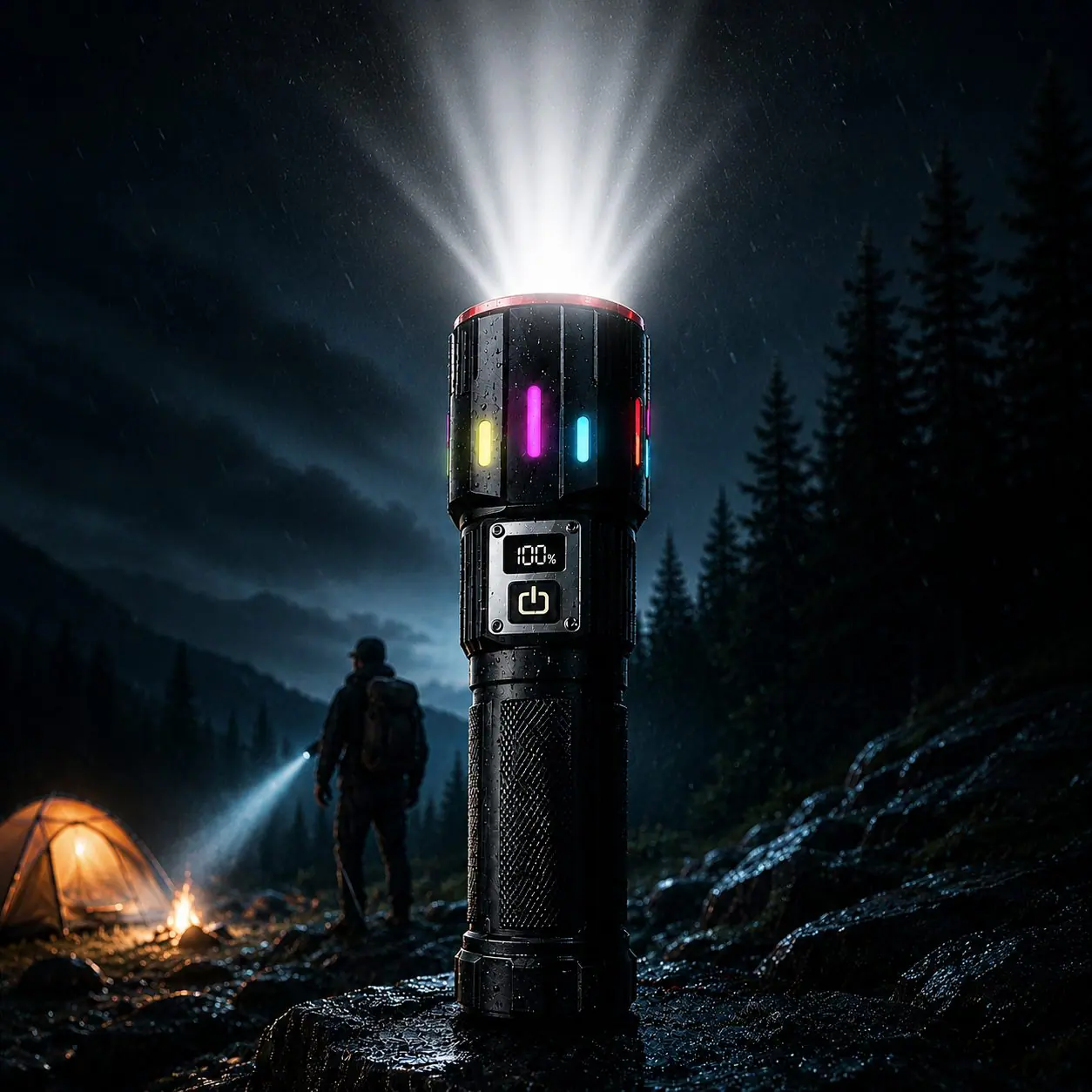 robo K-LIGHT KL-5241 Şarjlı Profesyonel El Feneri – 3000 Lümen